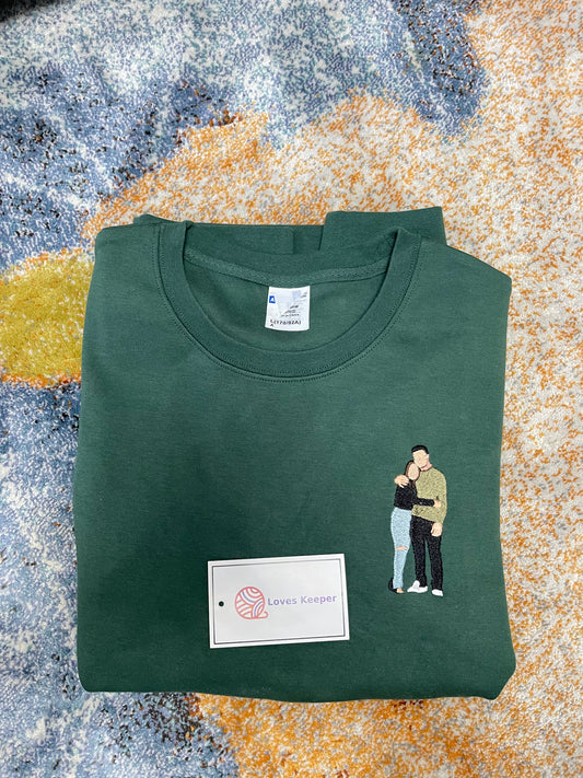 Custom Photo Colourful Embroidered Sweatshirt/Jumper/ Sweater