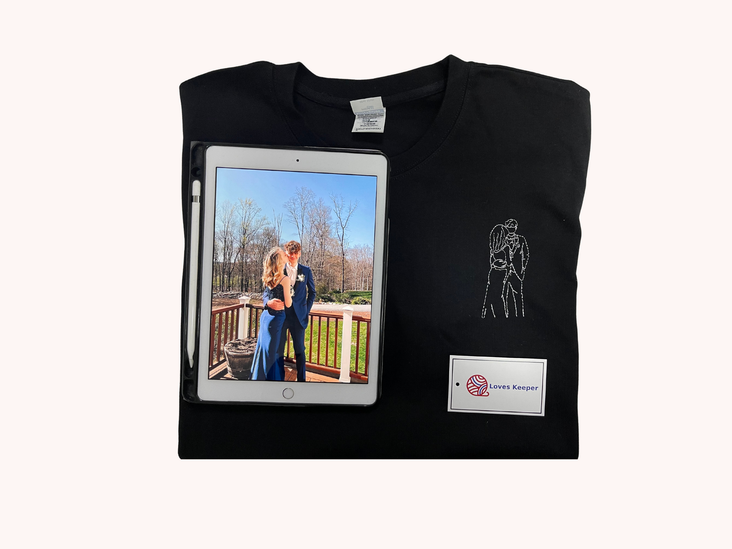 Custom Photo Outline Embroidered Sweatshirt/ Sweater