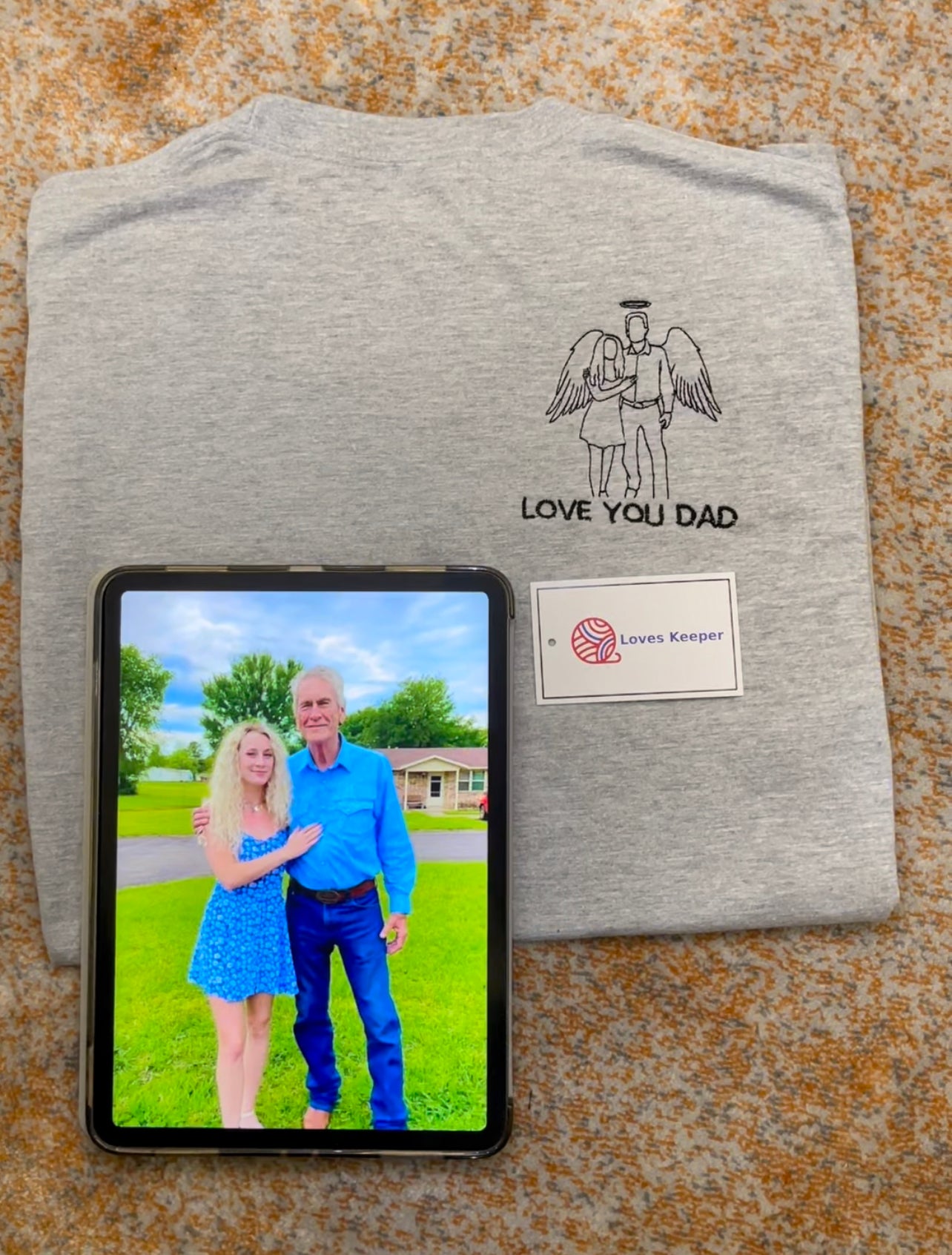 Custom Photo Outline Embroidered T-Shirt